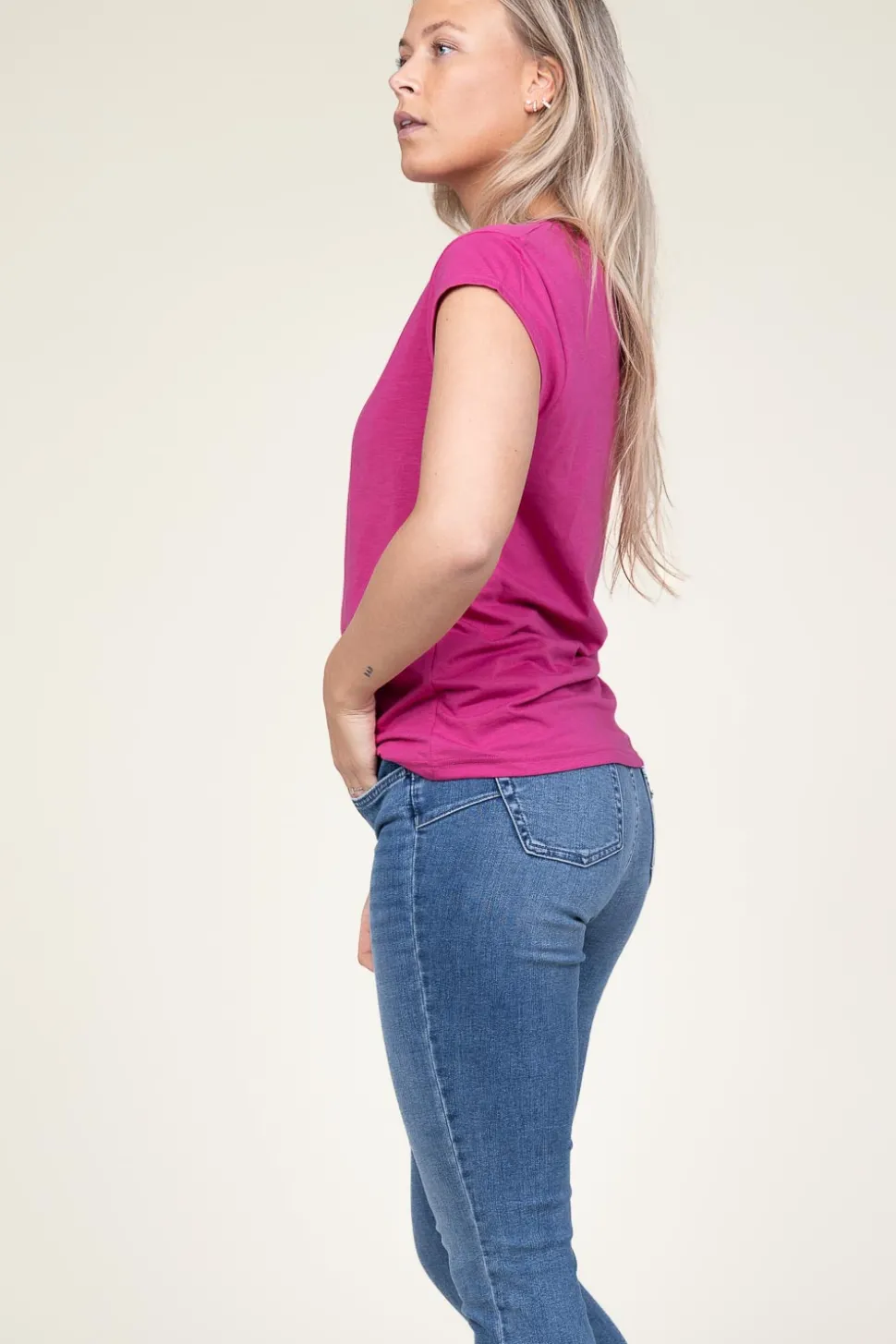 Shop CC Heart T-Shirt With Round Neck Classic | Berry... | | Little Soho