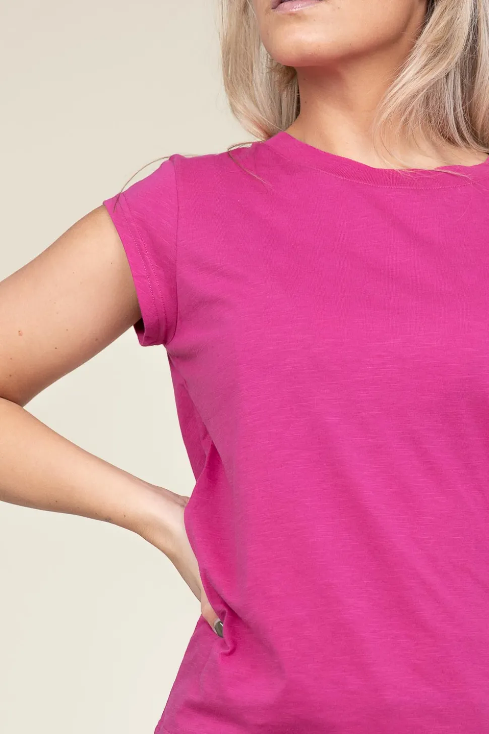 Shop CC Heart T-Shirt With Round Neck Classic | Berry... | | Little Soho