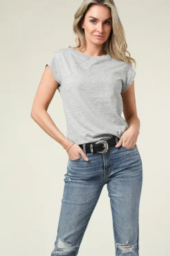 Cheap CC Heart T-Shirt With Round Neck Classic | Grey... | | Little Soho