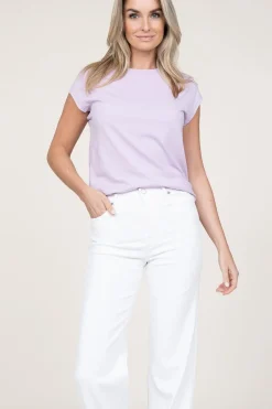 Shop CC Heart T-Shirt With Round Neck Classic | Purple... | | Little Soho