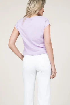 Shop CC Heart T-Shirt With Round Neck Classic | Purple... | | Little Soho