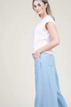 Sale CC Heart T-Shirt With Round Neck Classic | Dusty Pink... | | Little Soho