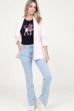 Discount Liu Jo T-Shirt With Sequins Barboncino | Black... | | Little Soho