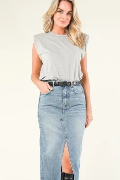 Best Sale Co'Couture T-Shirt With Shoulder Padding Eduarda | Grey... | | Little Soho