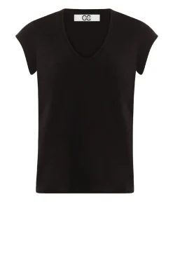 Fashion CC Heart T-Shirt With V-Neck Vera | Black... | | Little Soho