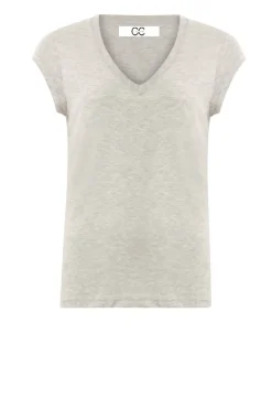 Hot CC Heart T-Shirt With V-Neck Vera | Grey... | | Little Soho