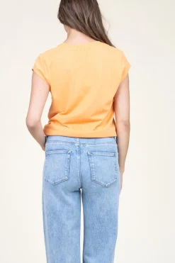 New CC Heart T-Shirt With V-Neck Vera | Orange... | | Little Soho