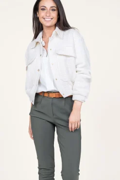 Shop Est'Seven Tweed Lurex Bomber Coco | Natural... | | Little Soho