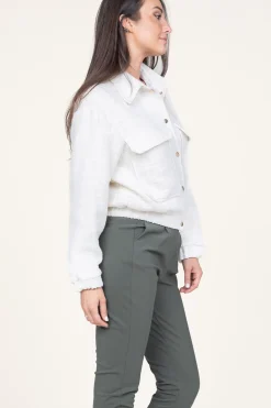 Shop Est'Seven Tweed Lurex Bomber Coco | Natural... | | Little Soho