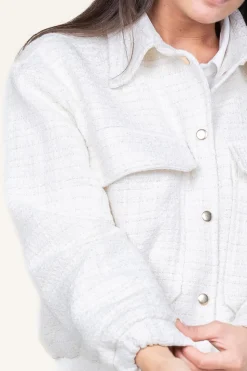 Shop Est'Seven Tweed Lurex Bomber Coco | Natural... | | Little Soho