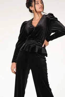Fashion Dante 6 Velvet Stretch Top Smoke | Black... | | Little Soho