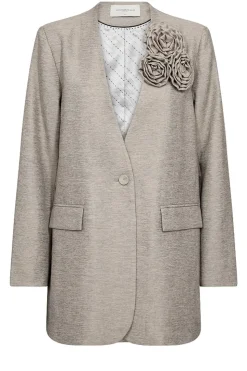 Clearance Copenhagen Muse Viscose Blazer With Floral Detail Cilly | Beige... | | Little Soho