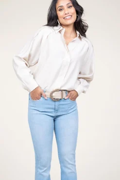 Shop Second Female Viscose Blouse Mazar | Natural... | | Little Soho