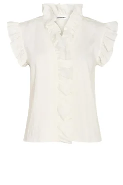 Shop Co'Couture Viscose Blouse With Ruffles Sueda | White... | | Little Soho