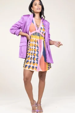 Hot ba&sh Viscose Dress With Print Myriem | Pink... | | Little Soho