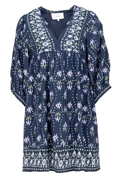 Cheap ba&sh Viscose Dress With Print Naia | Blue... | | Little Soho