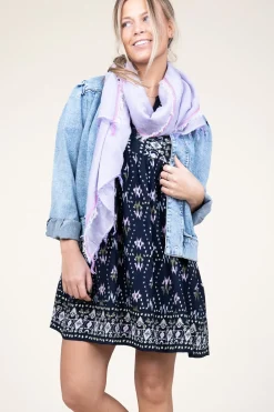 Cheap ba&sh Viscose Dress With Print Naia | Blue... | | Little Soho