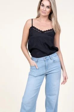 Sale Lollys Laundry Viscose Top With Lace Viane | Black... | | Little Soho