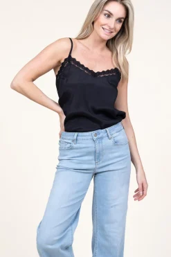 Sale Lollys Laundry Viscose Top With Lace Viane | Black... | | Little Soho