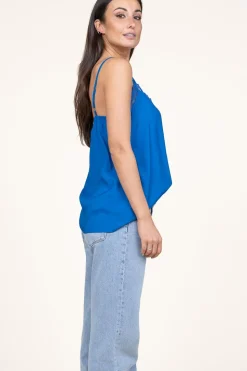 Outlet Lollys Laundry Viscose Top With Lace Viane | Blue... | | Little Soho