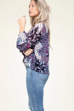 Flash Sale ba&sh Viscose Top With Print Blair | Purple... | | Little Soho