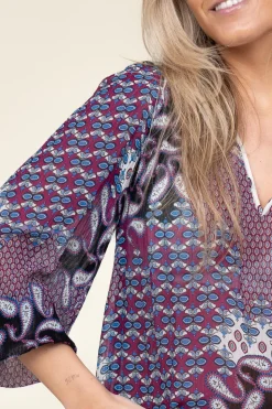 Flash Sale ba&sh Viscose Top With Print Blair | Purple... | | Little Soho