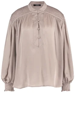 Flash Sale Ibana Viscose Top With Smocked Detail Tropa | Taupe... | | Little Soho
