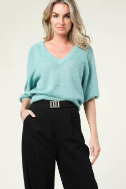 Clearance Dante 6 V-Neck Alpaca Sweater Rhoda | Green... | | Little Soho