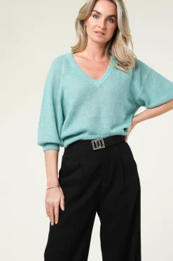 Clearance Dante 6 V-Neck Alpaca Sweater Rhoda | Green... | | Little Soho