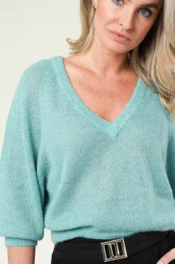 Clearance Dante 6 V-Neck Alpaca Sweater Rhoda | Green... | | Little Soho