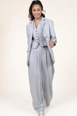 Hot Herskind Waistcoat In Linen Blend Mister | Grey... | | Little Soho