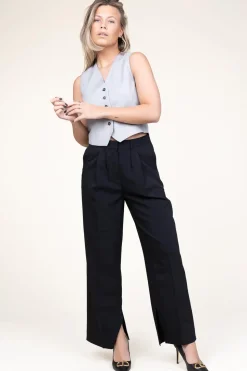 Hot Herskind Waistcoat In Linen Blend Mister | Grey... | | Little Soho