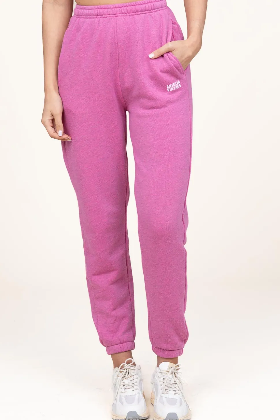 Best Sale American Vintage Washed Jogging Pants Doven | Pink... | | Little Soho