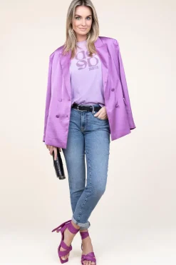 New Dante 6 Washed Out T-Shirt With Logo Ashton | Purple... | | Little Soho