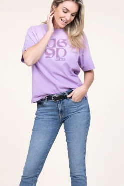 New Dante 6 Washed Out T-Shirt With Logo Ashton | Purple... | | Little Soho