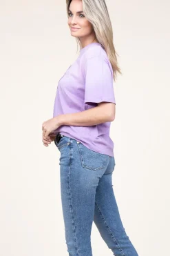 New Dante 6 Washed Out T-Shirt With Logo Ashton | Purple... | | Little Soho