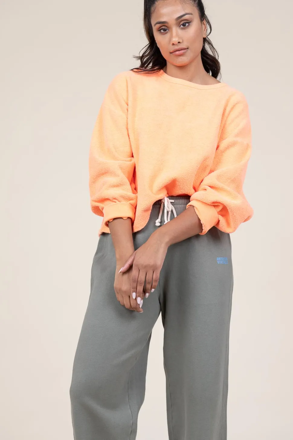 Hot American Vintage Washed Teddy Sweater Bobypark | Orange... | | Little Soho