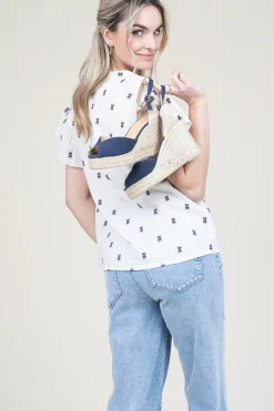 Outlet Castaner Wedge Heel Bianca | Blue... | | Little Soho