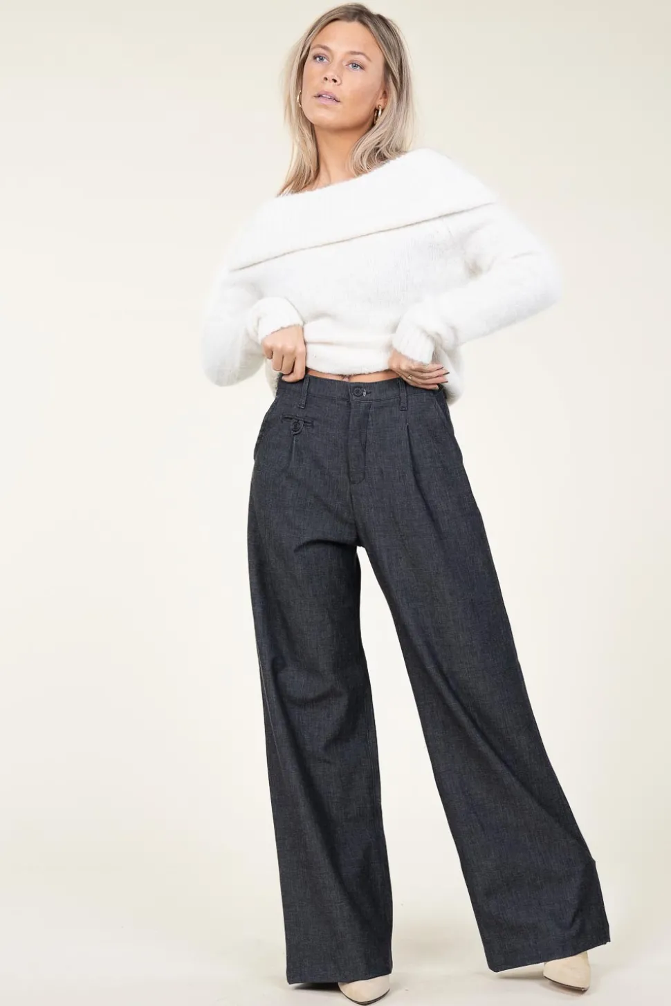 Clearance Lois Jeans Wide Leg Pants Skater City L32 | Grey... | | Little Soho