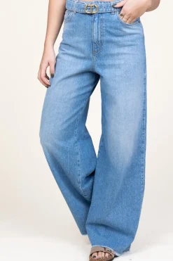 Cheap Twinset Wide Leg Soft Jeans Louiza | Blue... | | Little Soho