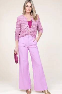 Shop 45374 Wide Leg Trousers Luxor | Pink... | March23 | Little Soho