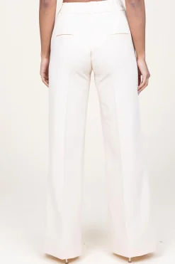 Cheap 45374 Wide Leg Trousers Luxor | Natural... | March23 | Little Soho