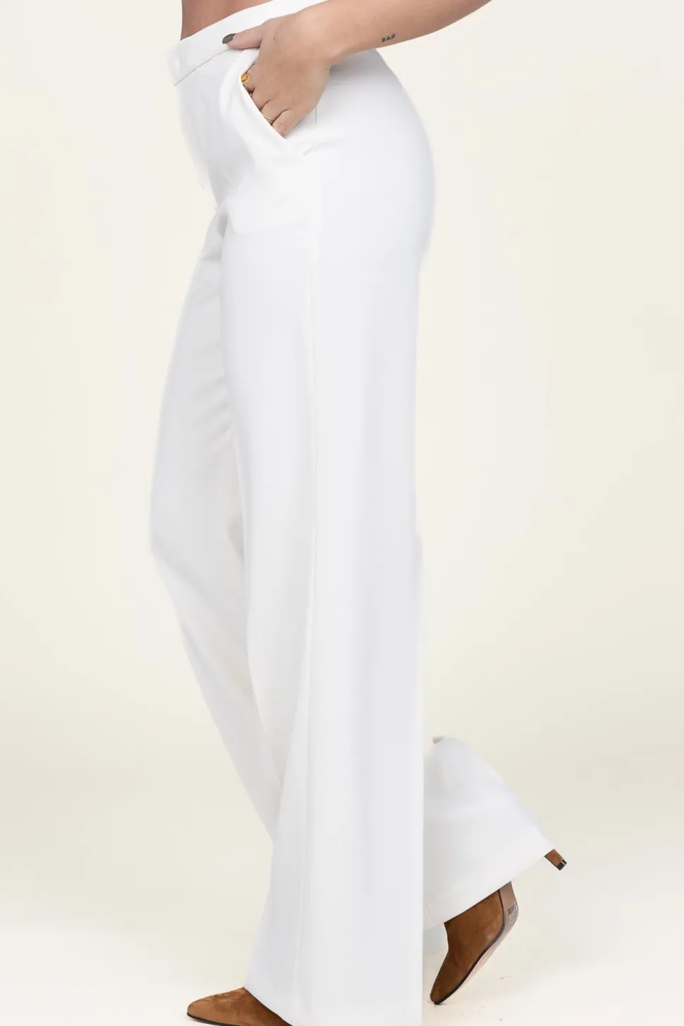 Hot Twinset Wide Leg Trousers Sofia | Natural... | | Little Soho