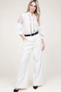 Shop Copenhagen Muse Wide Leg Trousers Tailor | Natural... | | Little Soho