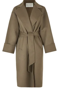 Flash Sale Notes Du Nord Wool Coat With Belt Elisa | Pistache... | | Little Soho