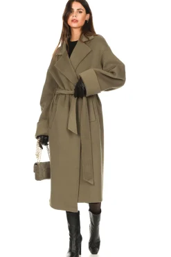 Flash Sale Notes Du Nord Wool Coat With Belt Elisa | Pistache... | | Little Soho