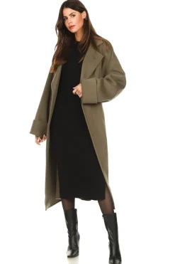 Flash Sale Notes Du Nord Wool Coat With Belt Elisa | Pistache... | | Little Soho