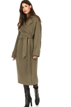 Flash Sale Notes Du Nord Wool Coat With Belt Elisa | Pistache... | | Little Soho