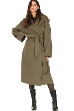 Flash Sale Notes Du Nord Wool Coat With Belt Elisa | Pistache... | | Little Soho