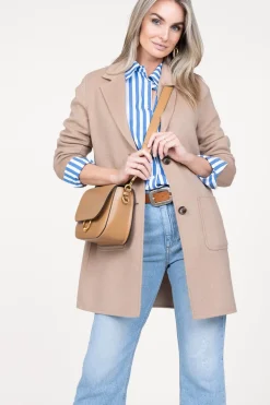 Online STUDIO AR Wool Mix Blazer Jacket Moya | Camel... | | Little Soho